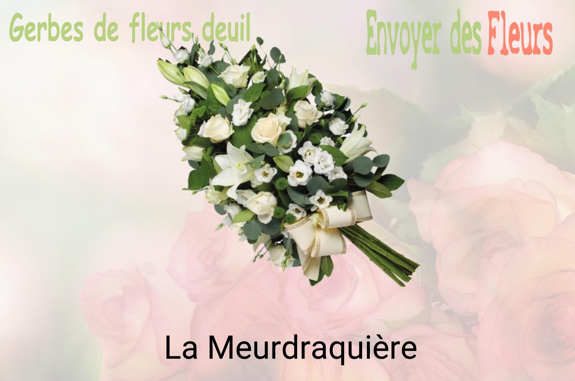 Gerbe de fleurs de deuil livrée à La Meurdraquière
